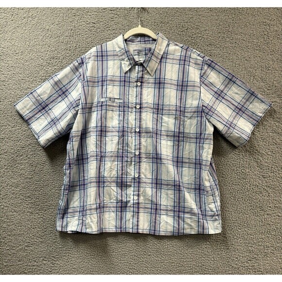 Dickies Other - Dickies Shirt Mens 3XL Blue Plaid Short Sleeve Temp-iQ Performance Work